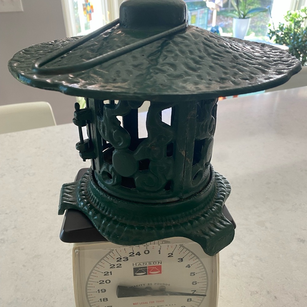 Elegant Green Metal Lantern
